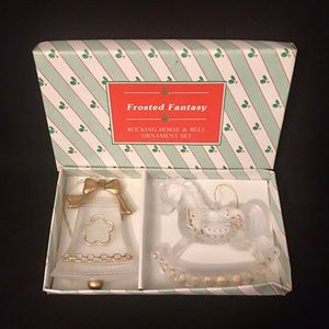 Vintage Frosted Fantasy Ornaments W/ Box